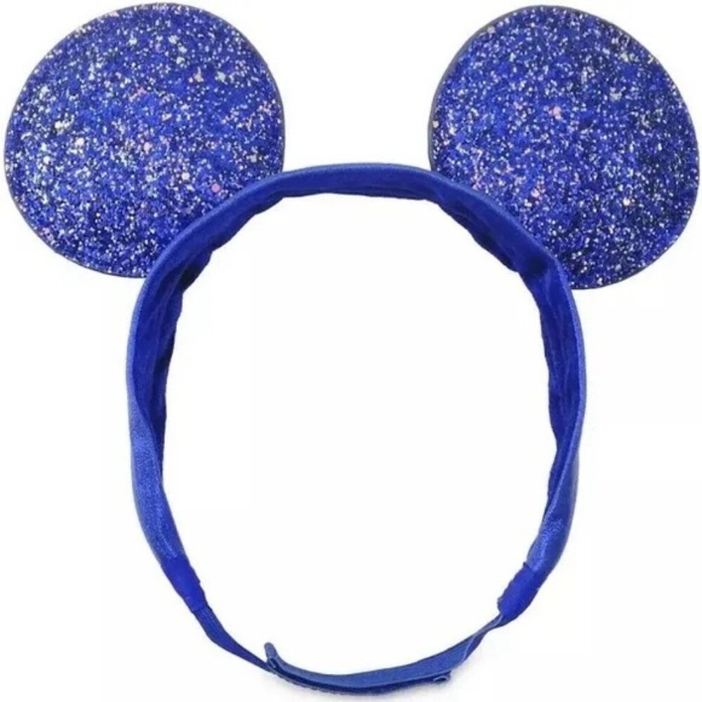 Disney Parks | Make a Wish Blue Adjustable Minnie Mouse Ears Velcro Headband